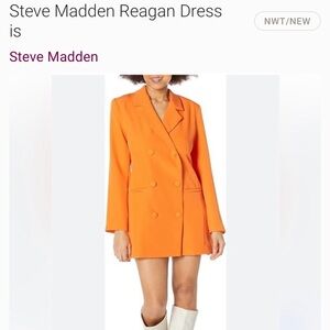 Steve Madden Bright Orange Blazer Dress